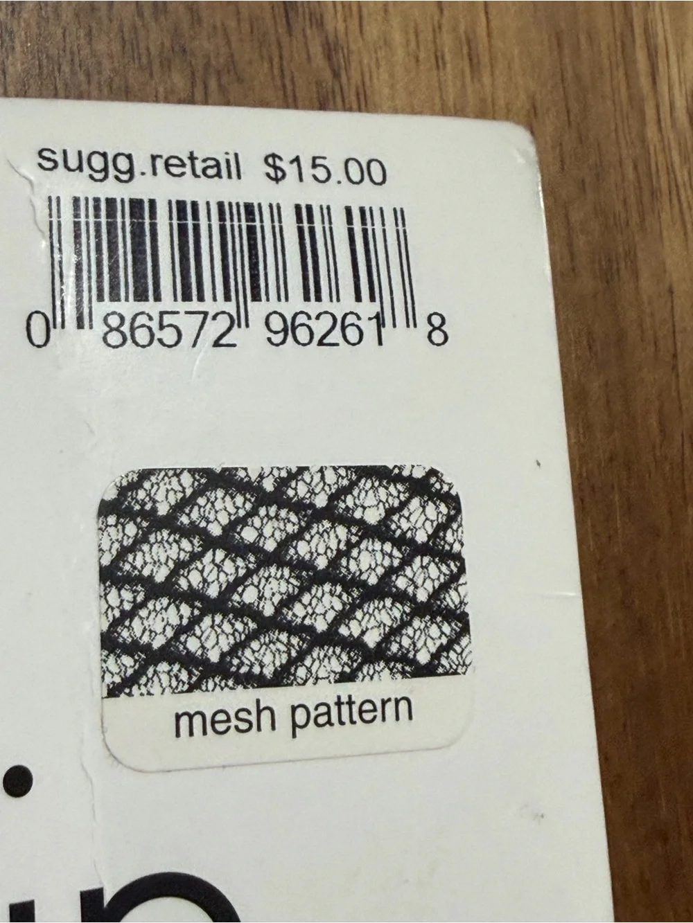 Calvin Klein Black Mini Mesh Pattern Controp Top Pantyhose